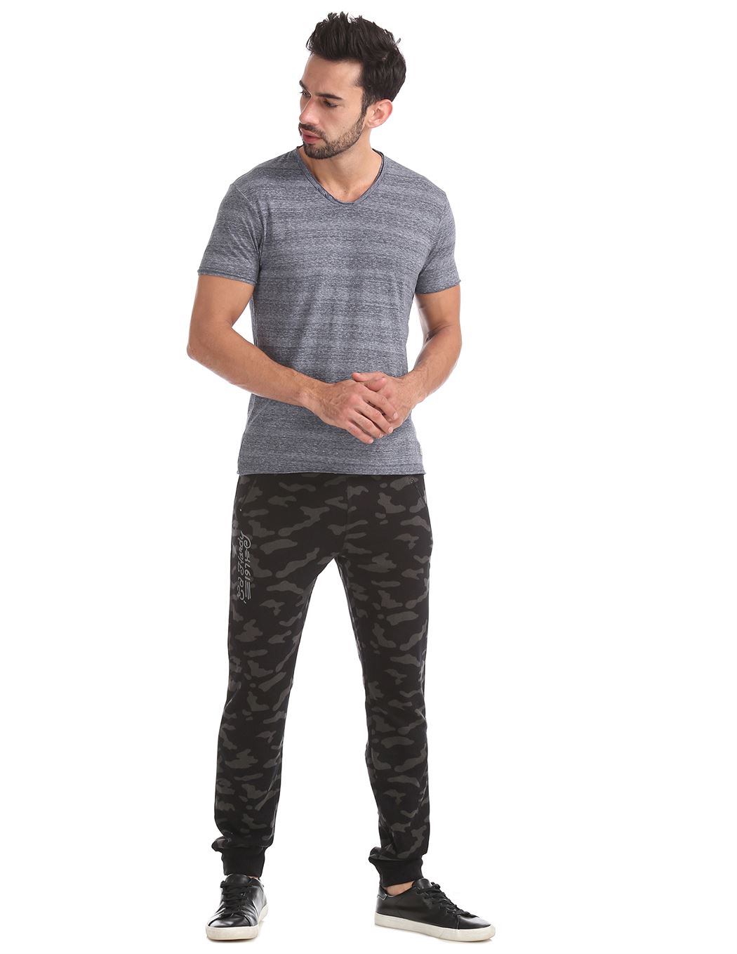 Ed Hardy Men Casual Wear Solid T-Shirt